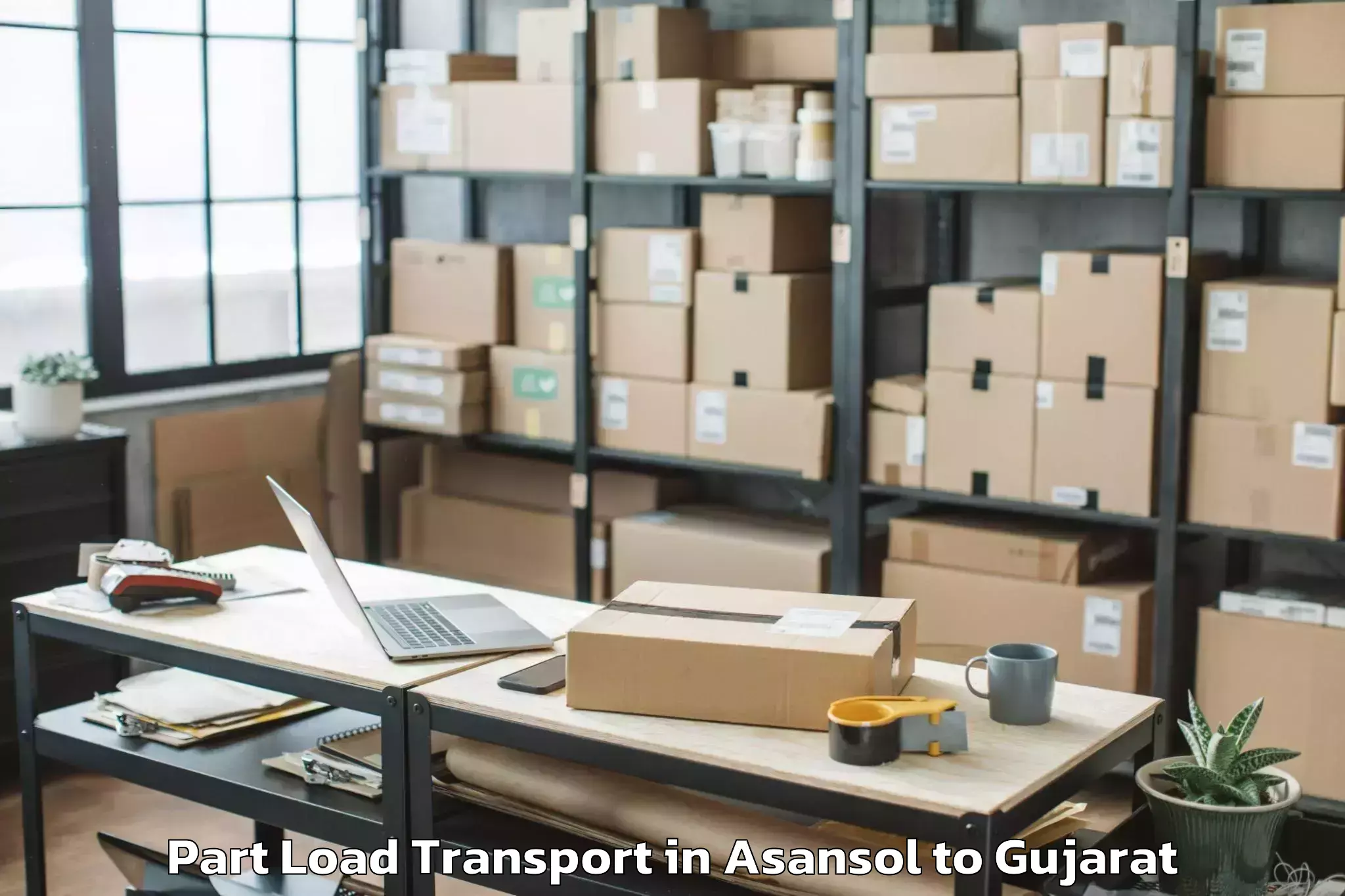 Top Asansol to Savarkundla Part Load Transport Available